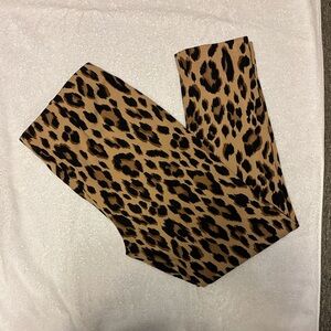 Chico's Kids Tan and Black Leopard Leggings